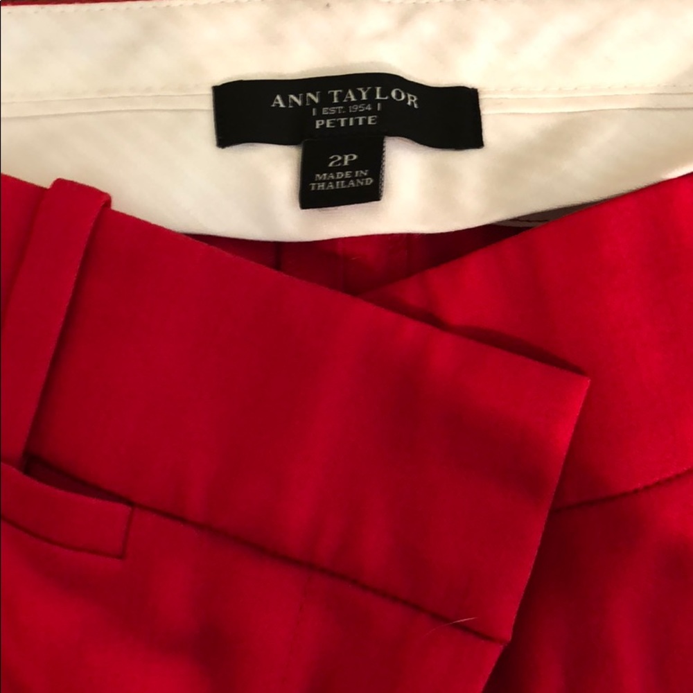 Beautiful RED wool crop pant